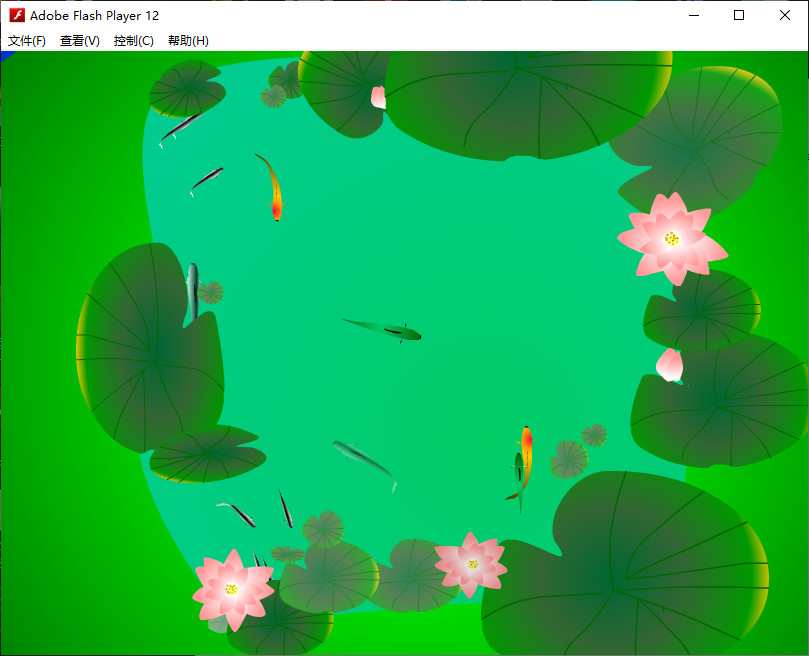 Flash动画素材：荷塘碧水鱼儿游（适合用于古风语文课件）