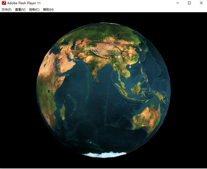 Flash动画：3D旋转的地球，可以拖动交互