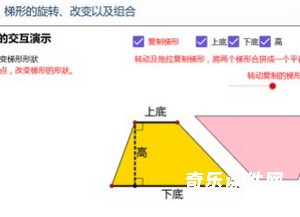 梯形的旋转改变及组合 交互式数学课件